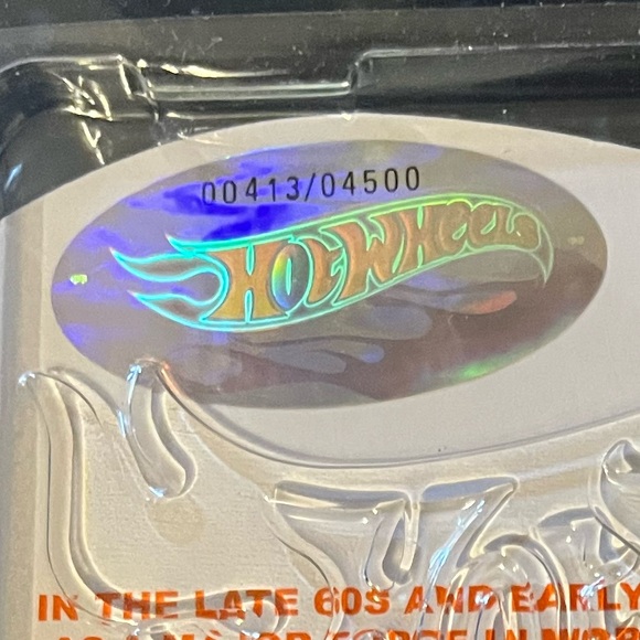 HOT WHEELS RLC GULF '67 CAMARO #0413/4500 — VERY LOW NUMBER — BLUE, MINT IN CASE - Picture 2 of 6